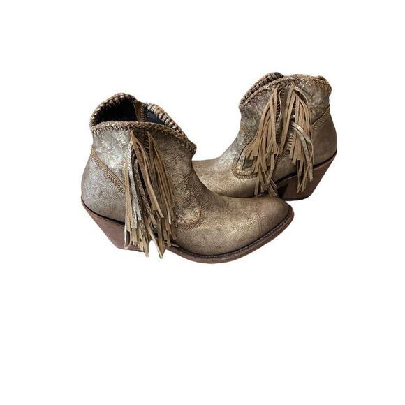 Liberty Black Women's Fringe Leather Western Boots Brown Size 8.5 🛑 - Picture 5 of 11